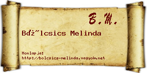 Bölcsics Melinda névjegykártya